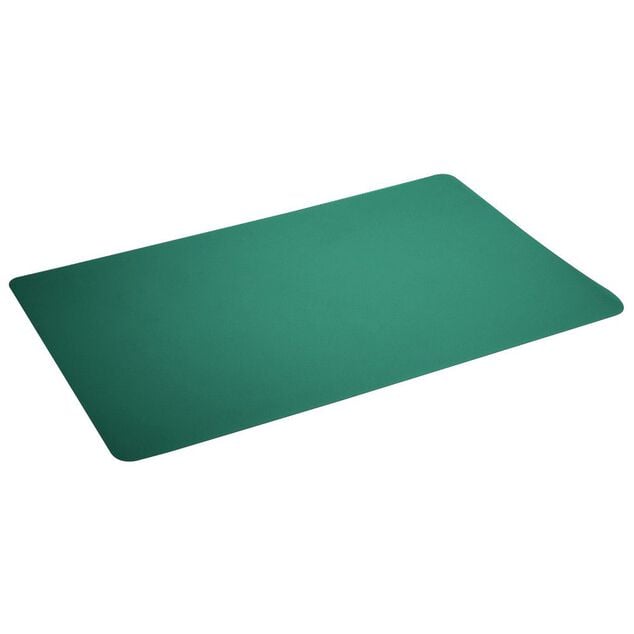 Set de table rectangulaire plastique vert fonc&eacute; uni