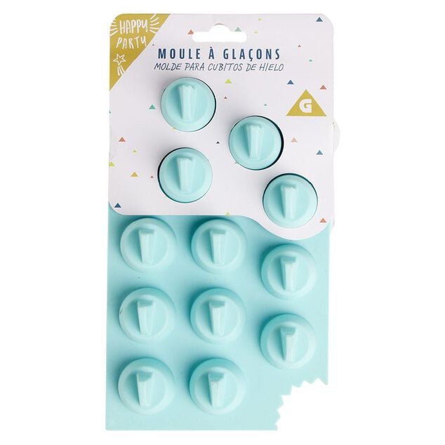 Moule &agrave; gla&ccedil;on forme aileron requin - 100% silicone bleu 20x12xH3,3cm