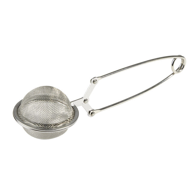 Pince à thé forme boule acier inoxydable Ø5xH16cm