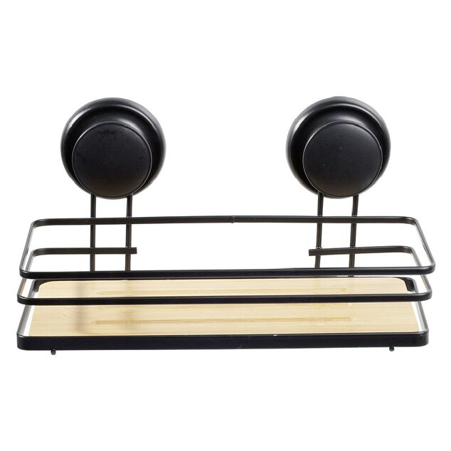 Serviteur de douche m&eacute;tal noir bambou