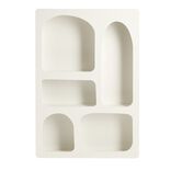 Étagère niche 5 emplacements bois blanc 65x45x9cm