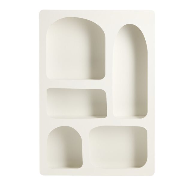 &Eacute;tag&egrave;re niche 5 emplacements bois blanc 65x45x9cm