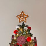 T&ecirc;te de sapin &eacute;toile pain d'&eacute;pices H16,5cm