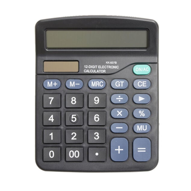 Calculatrice de bureau noir 12x15cm