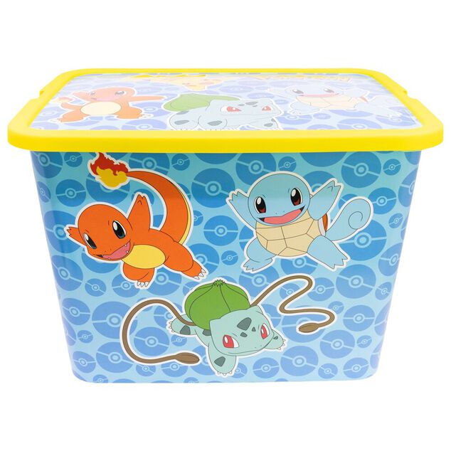 Box de rangement Pok&eacute;mon 23L plastique bleu 40x30xH27,5cm