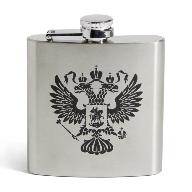 Flasque inox 178ml inscription Homme des tavernes