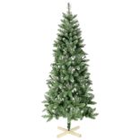 Sapin artificiel effet enneig&eacute; pied en bois 502 branches &Oslash;86xH180cm