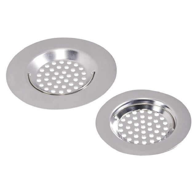 Filtre &eacute;vier m&eacute;tal gris x2