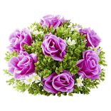 Boule de roses fleurs artificielles violet