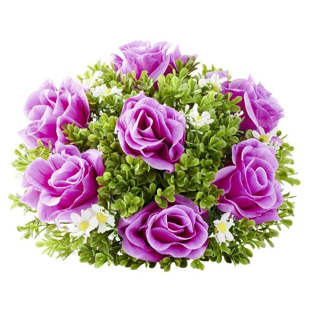 Boule de roses fleurs artificielles violet