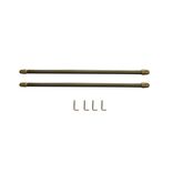 Tringle de vitrage Extensible 30-50 cm m&eacute;tal dor&eacute; x2