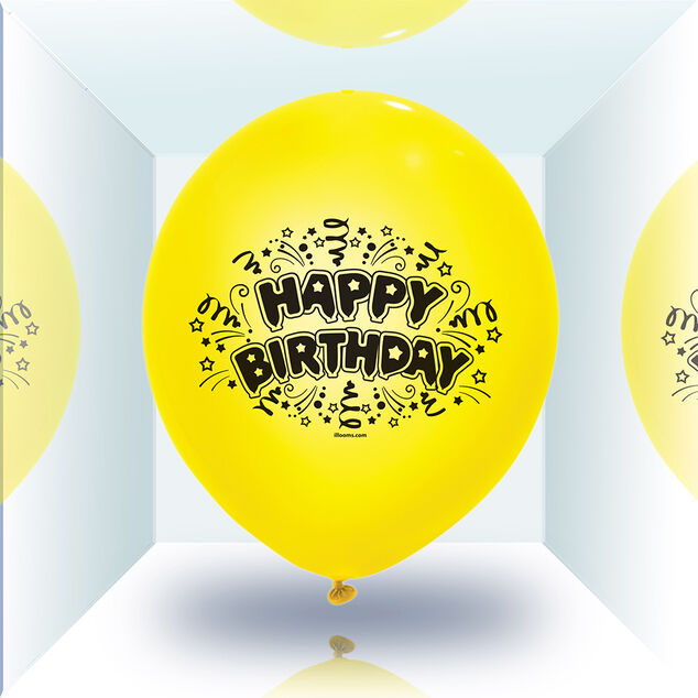 Ballon led color&eacute; Happy Birthday x 5