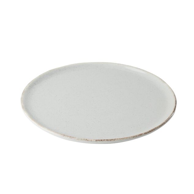 Assiette &agrave; dessert ronde Lisbonne gr&egrave;s gris &Oslash;20,5cm
