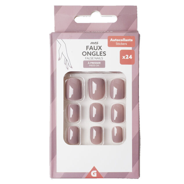 Faux ongles autocollants à presser x24 (5 modèles)