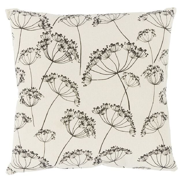 Coussin d&eacute;co pissenlit 45x45cm beige