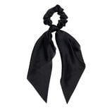 Chouchou foulard satin&eacute; noir