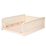 Tiroir de rangement superposable pliant rose 43x33,5xH18cm Taille M