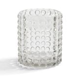 Bougeoir bubble gris Ø7,8cm