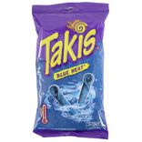 Snacks sal&eacute;s tortillas roul&eacute;es Takis Blue Heat piment extr&ecirc;me saveur citron vert 100gr