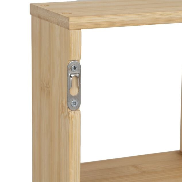 &Eacute;tag&egrave;re de cuisine en bambou 10 compartiments ouverts 45x9xH60cm