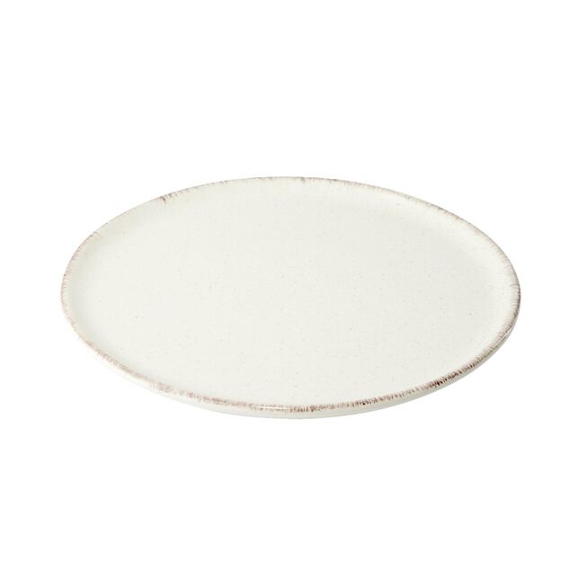 Assiette &agrave; dessert ronde Lisbonne gr&egrave;s beige &Oslash;20,5cm