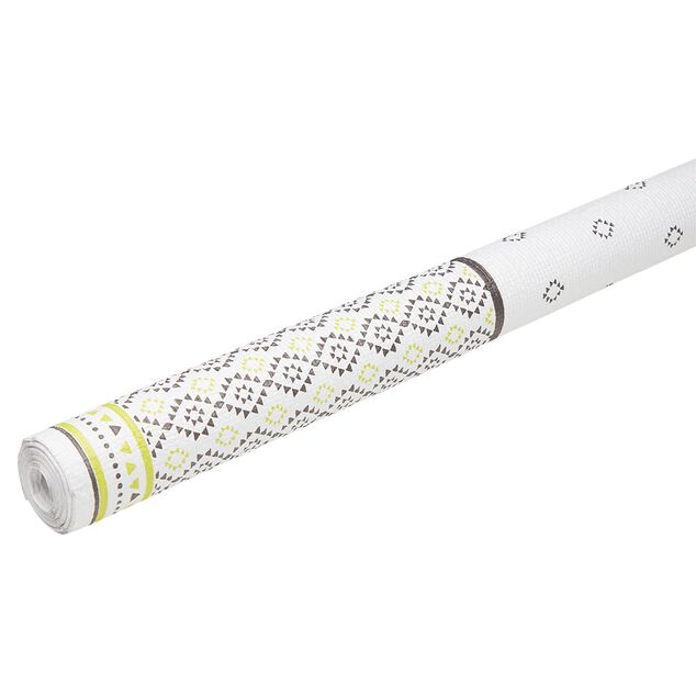 Nappe gauffr&eacute;e blanche avec modifs g&eacute;om&eacute;triques