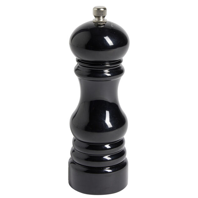 Moulin &agrave; poivre en plastique noir H17,5cm
