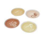 Lot de 4 assiettes à dessert porcelaine design crêpes