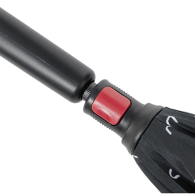 Parapluie inversé noir à motifs blancs