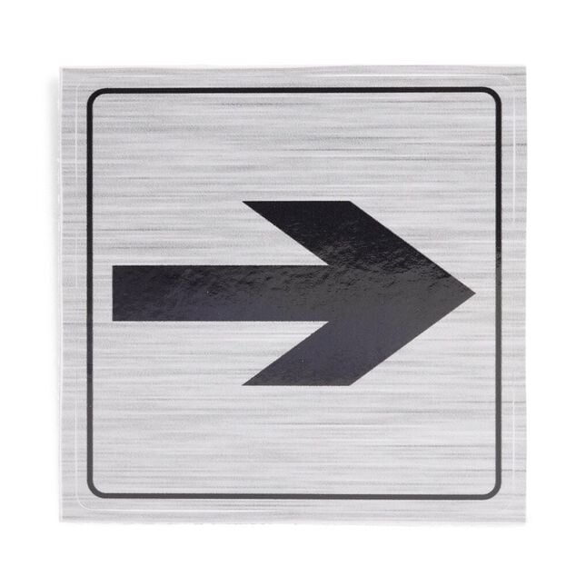 Signal&eacute;tique adh&eacute;sive "fl&egrave;che directionnelle" - 8x8 cm