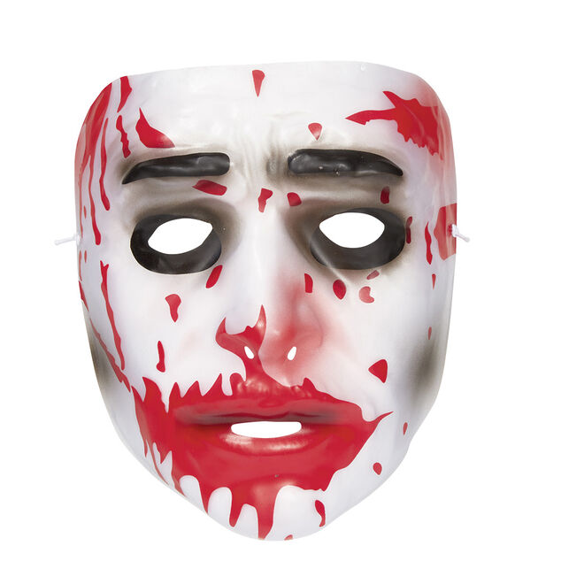 Masque adulte Halloween semi transparent sang d&eacute;goulinant