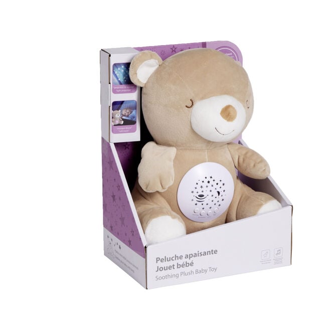 Peluche ours lumineux et sonore 24,5x17xH24,5cm