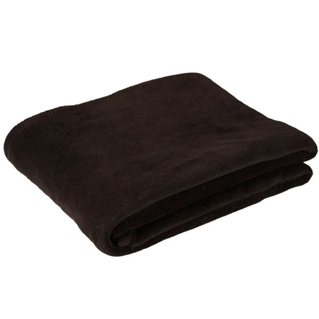 Plaid polaire uni noir