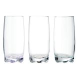 Lot de 3 verres haut fond color&eacute; 39cl H14,5cm