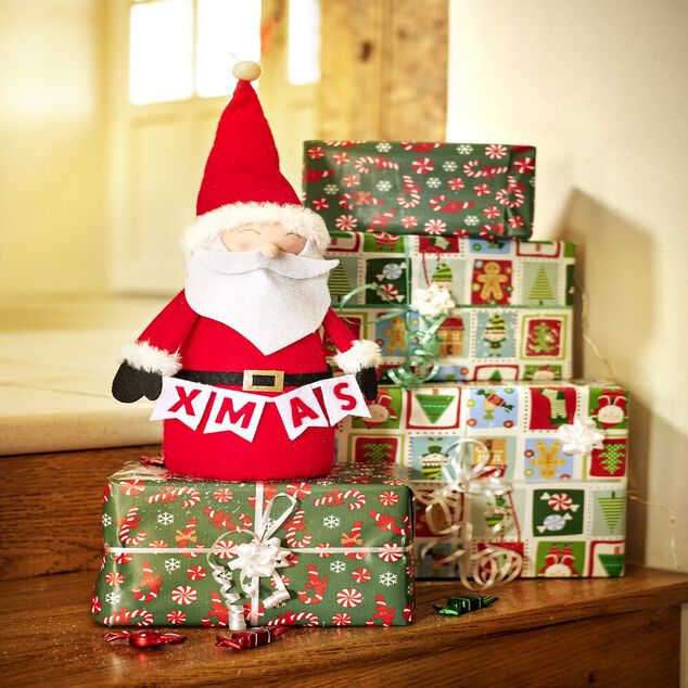 P&egrave;re no&euml;l &agrave; poser en feutrine &Oslash;14xH40cm