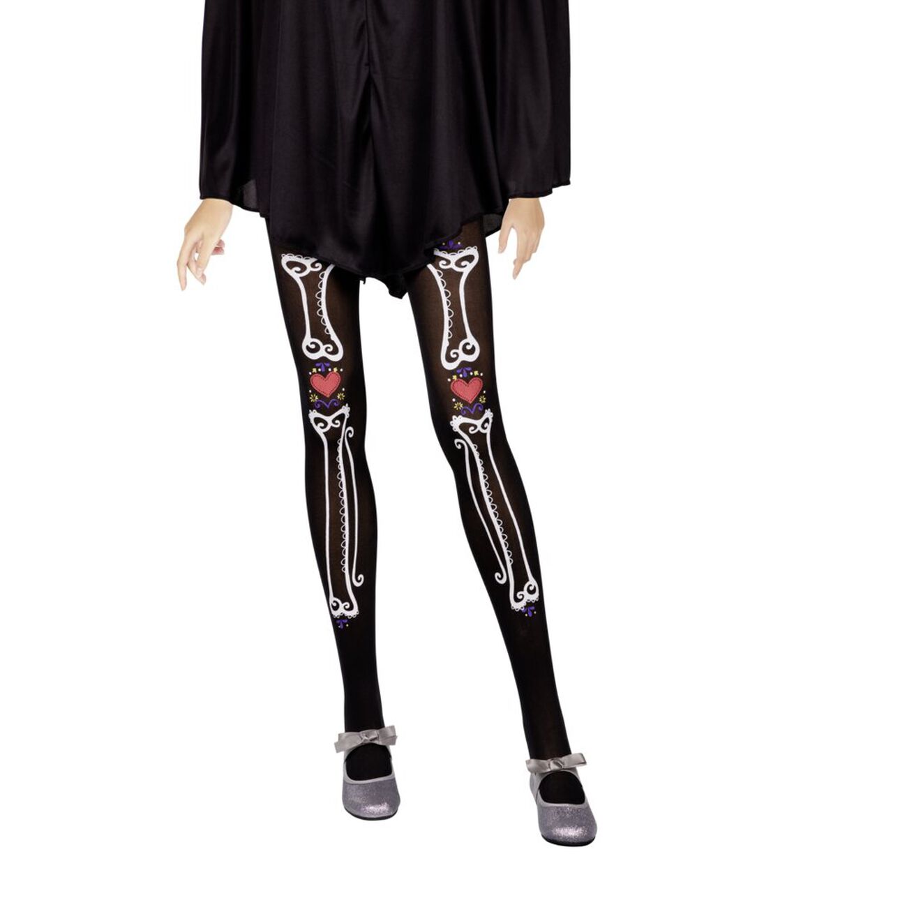 Collants d'Halloween Squelette - Taille adulte unique - Noir et blanc France