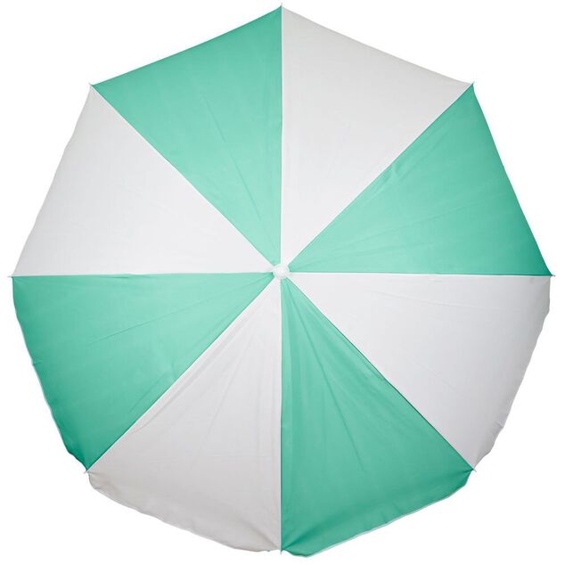 Parasol de plage Funky blanc et vert &Oslash;160xH195cm