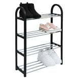 Range chaussures 4 étagères noir 48x19xH64cm