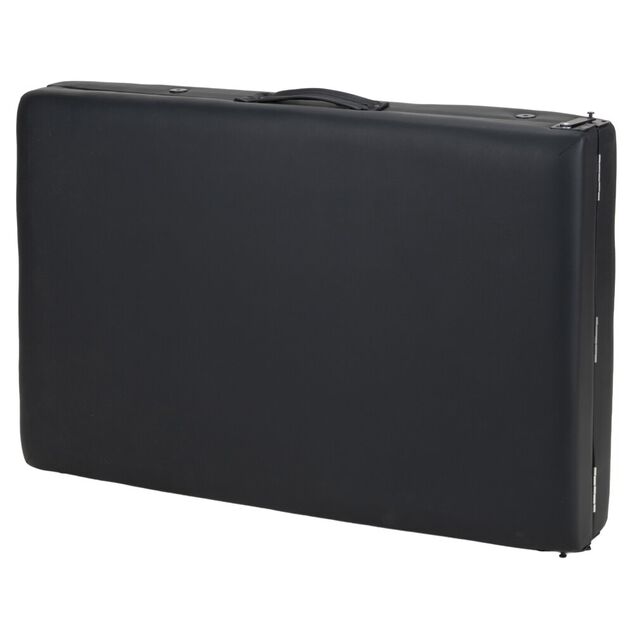 Table de massage pliante bois rev&ecirc;tement simili cuir noir 180x60xH82cm