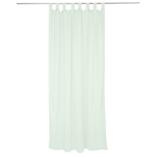 Voilage polycoton &agrave; pattes 140x240cm vert