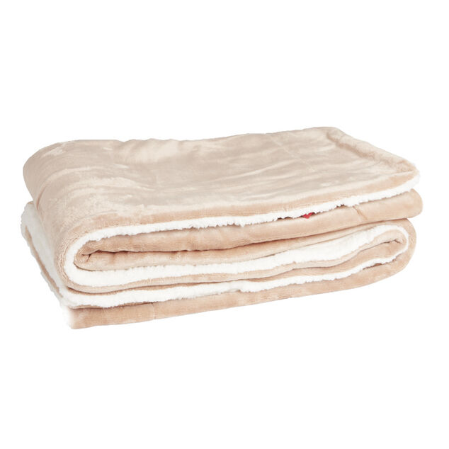 Plaid pilou pilou marron 127x152cm