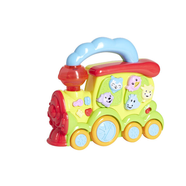 Train animaux lumineux et sonore 27,8x23xH10cm