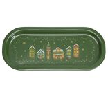 Plateau métal Wonderful vert 15x35cm