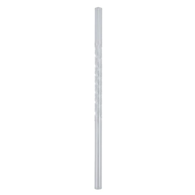 Paille en verre x4 r&eacute;utilisable d&eacute;cor torsad&eacute; avec brosse goupillon L20cm