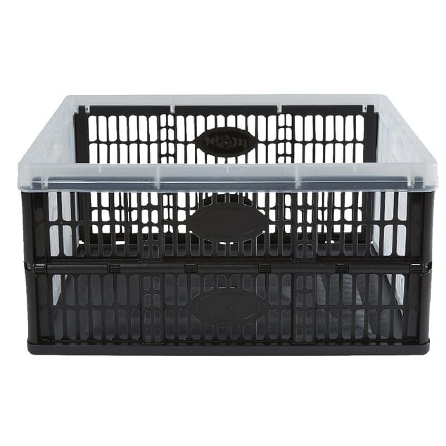 Casier pliant noir et blanc transparent 32 L