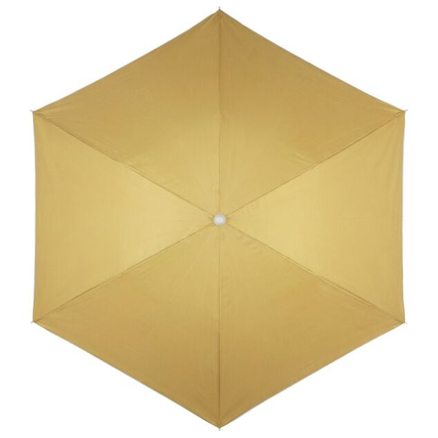 Parasol de plage UPF 50+ toile color&eacute;e &Oslash;140xH175cm (2 mod&egrave;les bleu ou jaune)