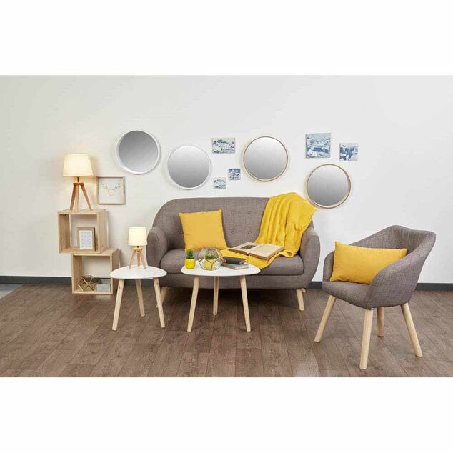 Lampe tr&eacute;pied &agrave; poser en bois