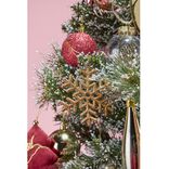 Suspension de No&euml;l Flocon de neige noir ou dor&eacute;