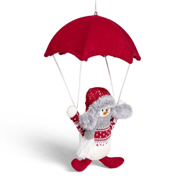 Bonhomme de neige avec parachute H32cm - 2 modèles