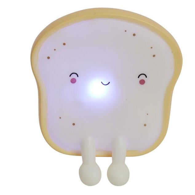 Veilleuse kawaii toast brioche LED couleurs changeantes 13x2xH15cm